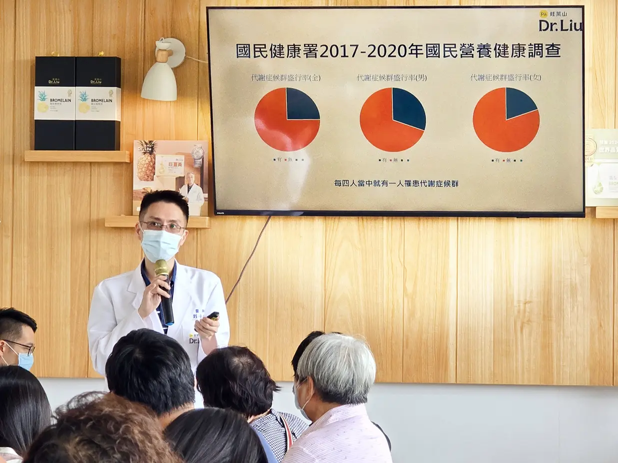 前高雄醫學大學腎臟科醫師劉士維說明代謝症候群危害資訊。(圖片來源/旺萊山) 前高雄醫學大學腎臟科醫師劉士維說明代謝症候群危害資訊。(圖片來源/旺萊山)