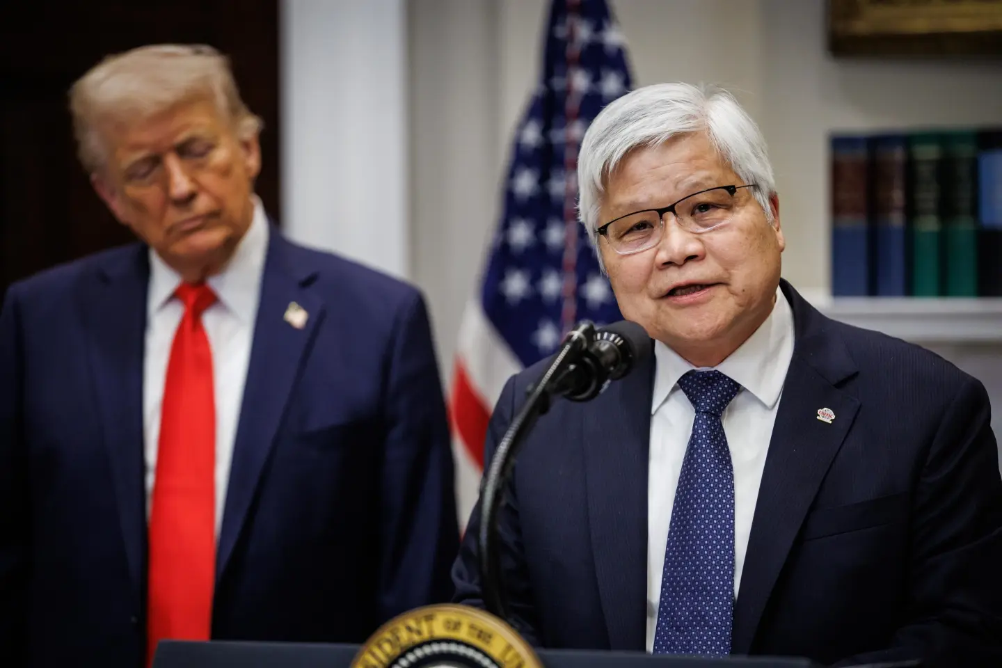 In March this year, U.S. President Donald Trump and TSMC CEO C.C. Wei jointly announced at the Roosevelt Room of the White House in Washington, D.C., that TSMC will invest $100 billion in the United States. Taiwan’s professional dominance in semiconductors remains highly competitive.（tpgimages）