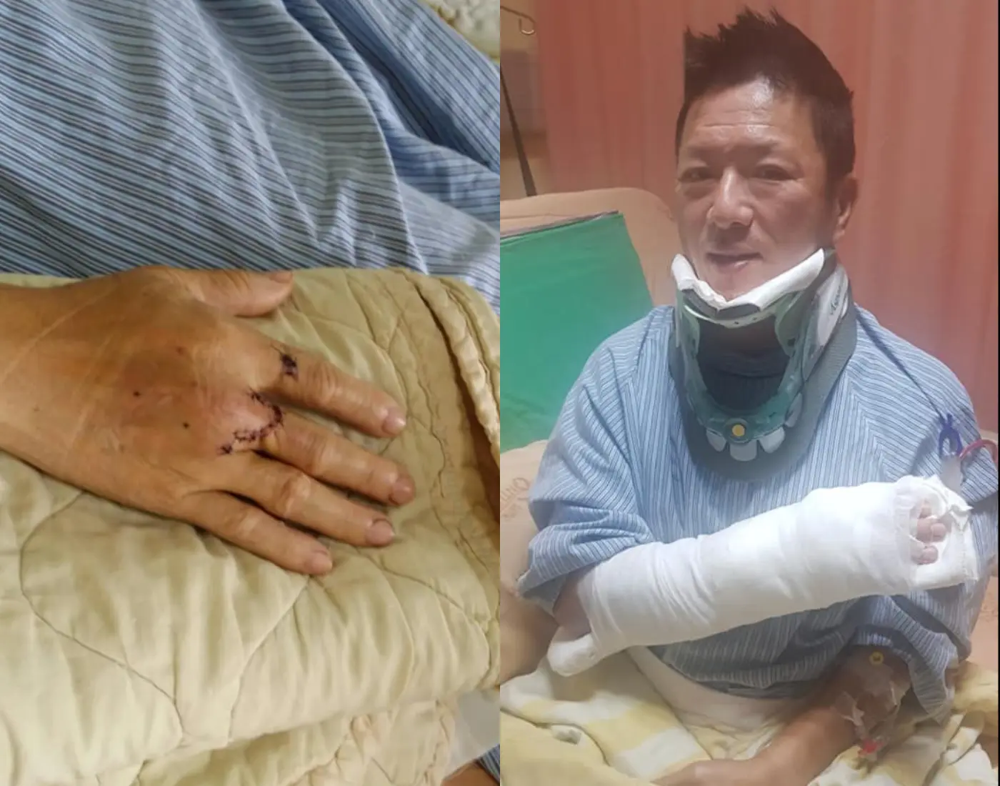 何炳霖在他的個人臉書,分享意外事故的始末,並用心寫下感激之情。(圖片來源/何炳霖個人臉書) 何炳霖在他的個人臉書,分享意外事故的始末,並用心寫下感激之情。(圖片來源/何炳霖個人臉書)