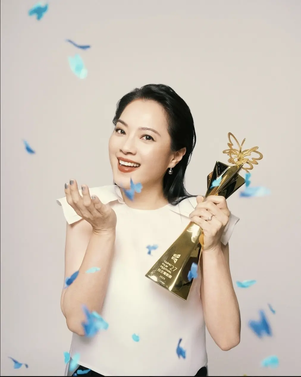 高伊玲因為《我家的事》在北影封后，成為她入行至今的第一座演技獎項。（圖片來源／台北電影獎）