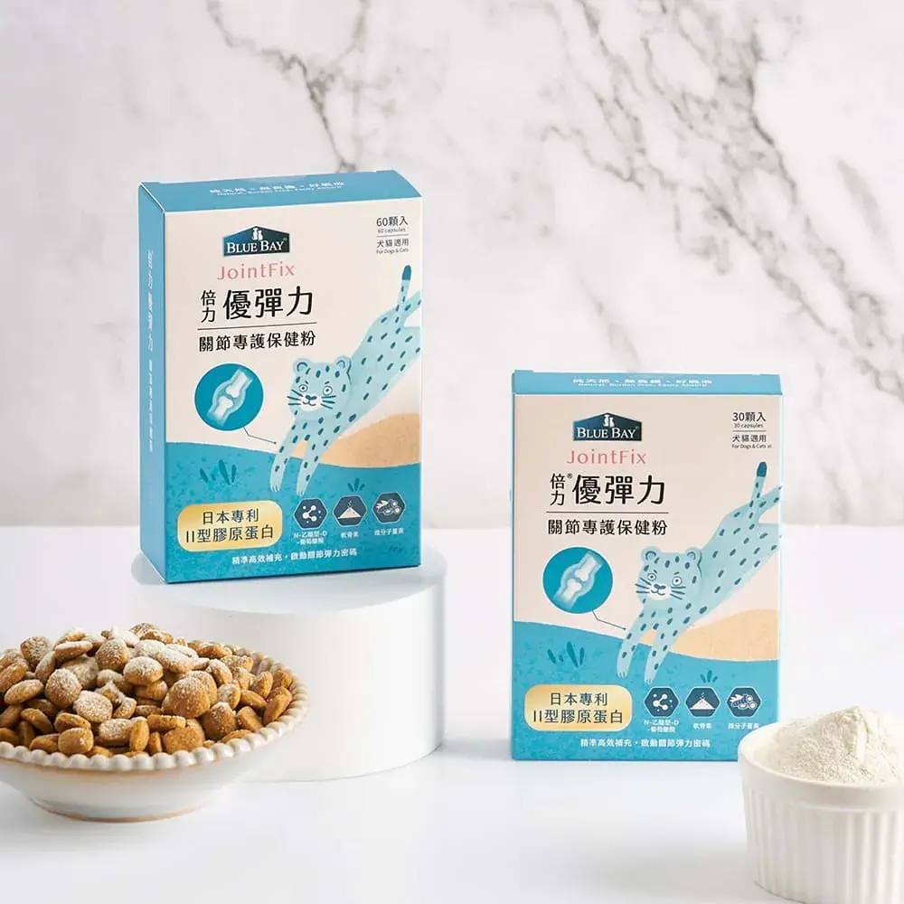 倍力「優彈力」關節專護保健粉,有助於高齡犬貓維持關鍵行動力。(圖片來源/倍力寵物健康食品) 倍力「優彈力」關節專護保健粉,有助於高齡犬貓維持關鍵行動力。(圖片來源/倍力寵物健康食品)